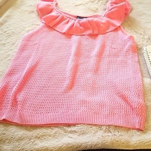 Ruffled Sweater Tank Top